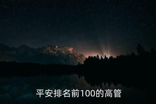  平安排名前100的高管