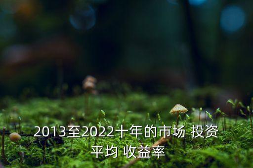 2013至2022十年的市場 投資 平均 收益率