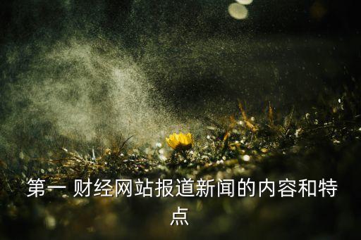  第一 財(cái)經(jīng)網(wǎng)站報(bào)道新聞的內(nèi)容和特點(diǎn)