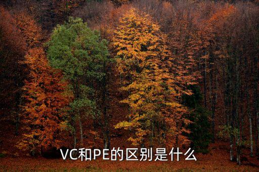 VC和PE的區(qū)別是什么