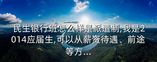  民生銀行班怎么樣是派遣制,我是2014應(yīng)屆生,可以從薪資待遇、前途等方...