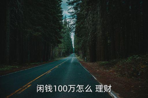 閑錢100萬怎么 理財(cái)