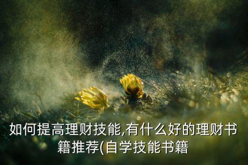 如何提高理財技能,有什么好的理財書籍推薦(自學(xué)技能書籍