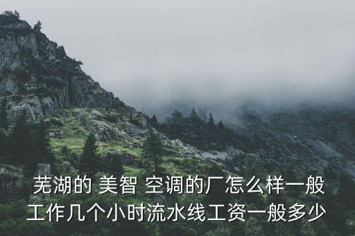  蕪湖的 美智 空調的廠怎么樣一般工作幾個小時流水線工資一般多少