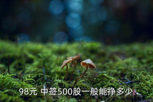 98元 中簽500股一般能掙多少