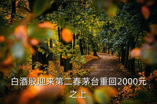 白酒股迎來第二春茅臺(tái)重回2000元之上