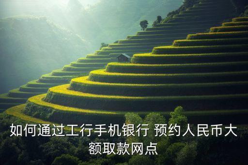 如何通過工行手機銀行 預(yù)約人民幣大額取款網(wǎng)點