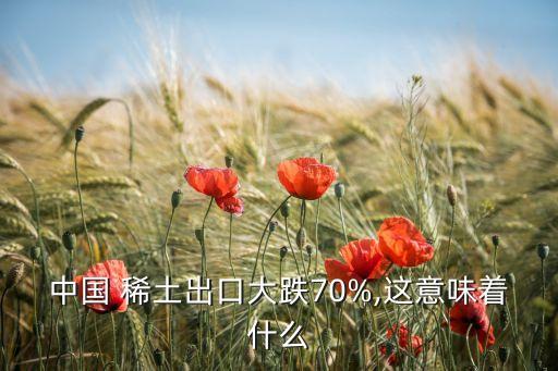 中國 稀土出口大跌70%,這意味著什么