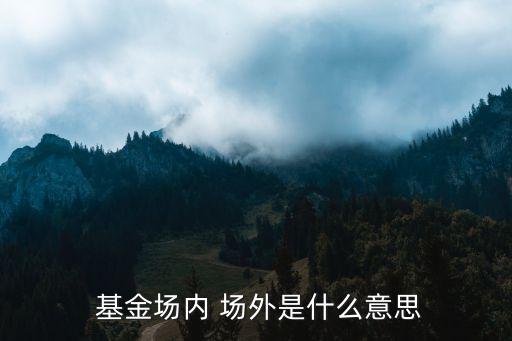  基金場(chǎng)內(nèi) 場(chǎng)外是什么意思