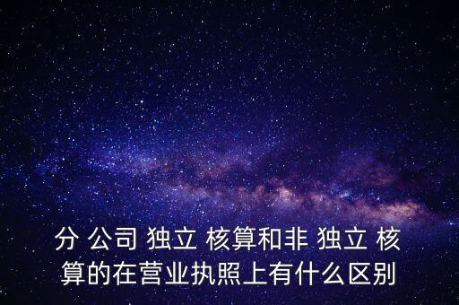 江南公司獨立核算,怎么知道公司是不是獨立核算