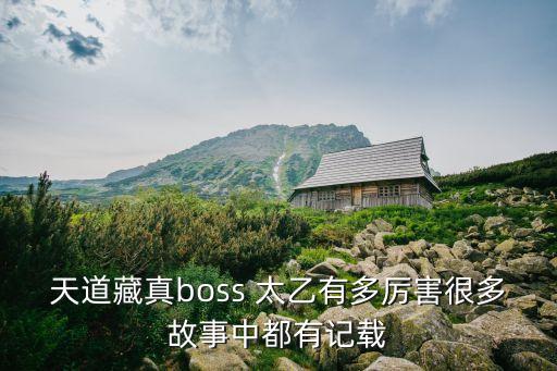 天道藏真boss 太乙有多厲害很多故事中都有記載