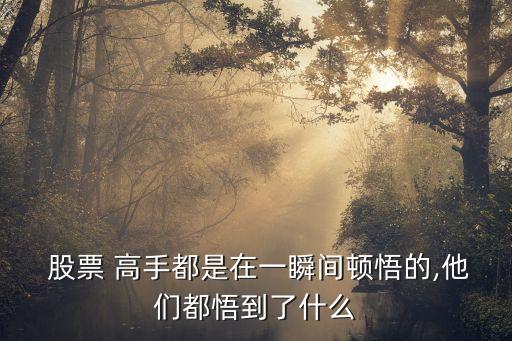 股票高手,怎么才能成為股票高手