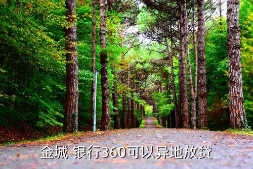 金城 銀行360可以異地放貸