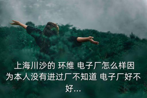  上海川沙的 環(huán)維 電子廠(chǎng)怎么樣因?yàn)楸救藳](méi)有進(jìn)過(guò)廠(chǎng)不知道 電子廠(chǎng)好不好...