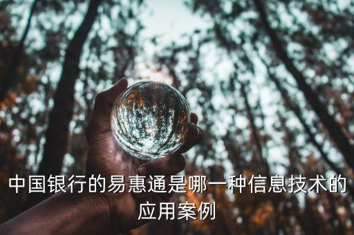 中國銀行的易惠通是哪一種信息技術的應用案例