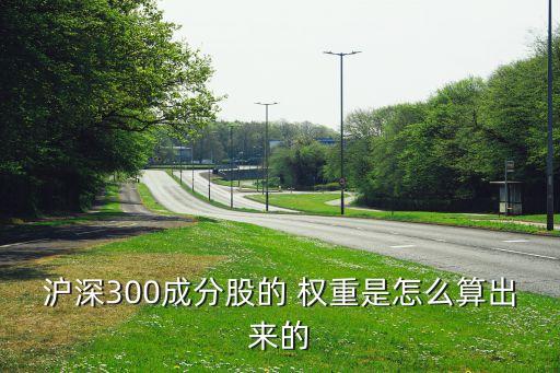 滬深300成分股的 權(quán)重是怎么算出來的