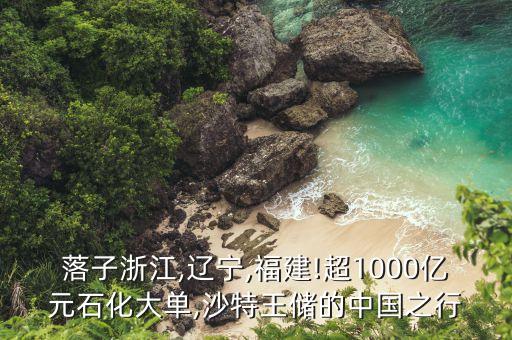 落子浙江,遼寧,福建!超1000億元石化大單,沙特王儲的中國之行