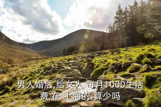 男人婚后,給女人 每月1000生活費(fèi),在 上海的,算少嗎